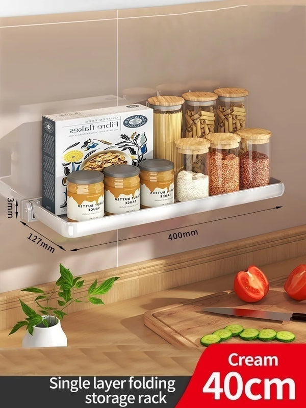 Foldable kitchen Storage Rack Fridge Organizer Storage Tray Clear Food Storage Organizer Spice Rack kitchen Organizer