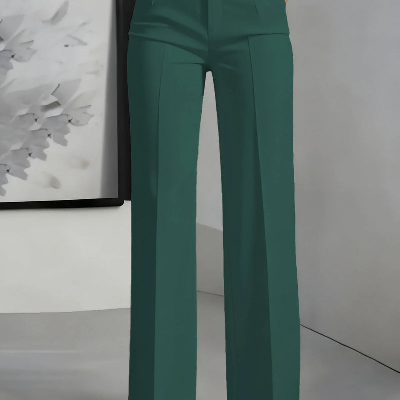 New Women's High - Waisted Draped Straight - Cut Suit Pants - View 21 | SAMAG