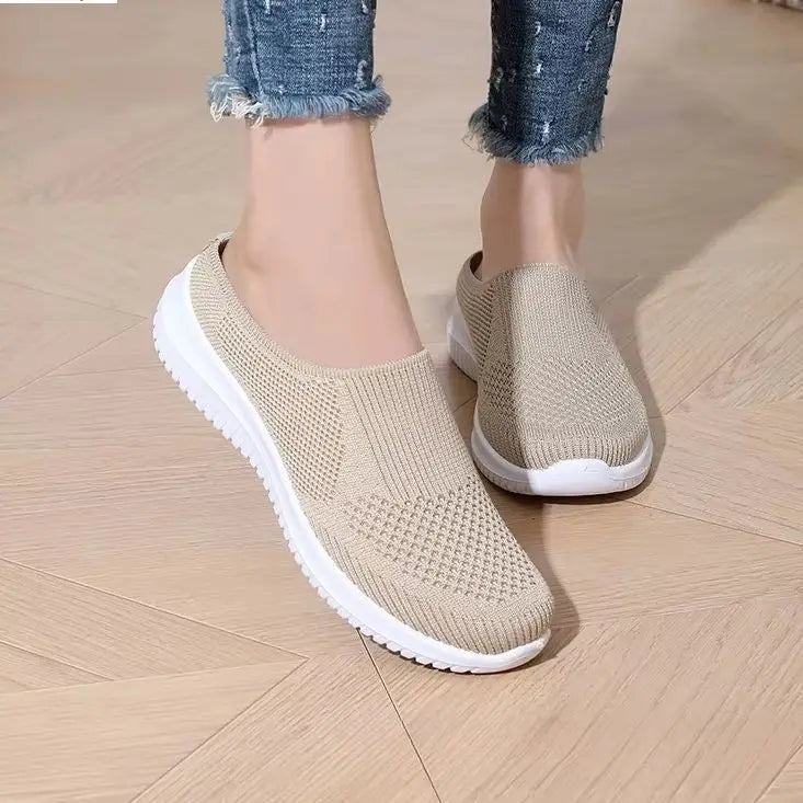 Women's Summer Shoes Plus Size Casual Single Ladies Shoes Soft Sole Cover Half Slippers Sale Shoes with Free Shipping