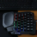 Portable USB Single Hand Keyboard Ultra-slim Luminous One Handedly Keyboard 35 Keys Wired Gaming Mechanical Keyboard Desktop PC