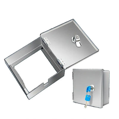Lockable Outlet Box Cover Anti - Theft Stainless Steel Socket Protector Durable Weatherproof Protection Garage | SAMAG