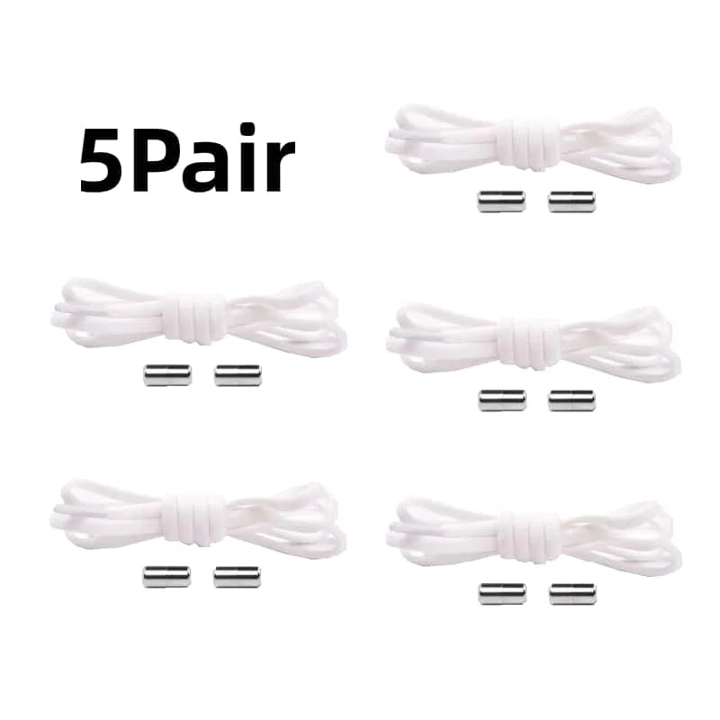 NEW Elastic Shoe Laces Sneakers Shoelace No Tie Shoelaces Metal Lock Lazy Laces for Kids and Adult One Size Fits All Shoe