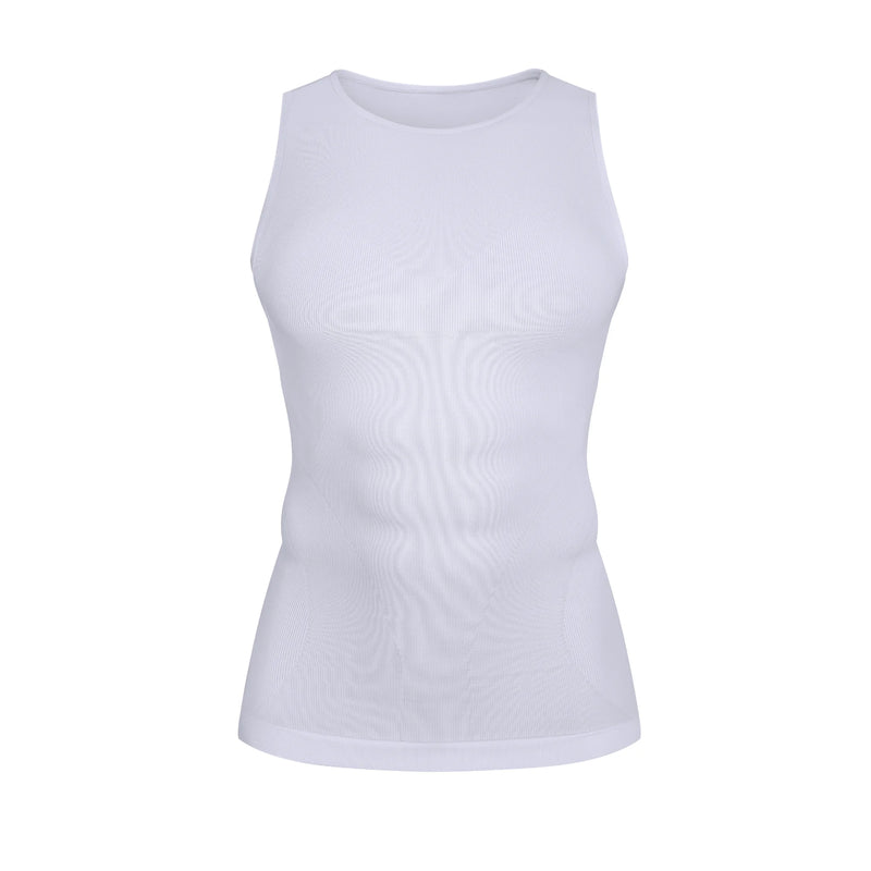 Men‘s Seamless Compression Tank Gynecomastia Chest Tummy Control Breathable Elastic Undershirt Gym Casual Base Layer