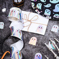 100-500pcs Silver Cute Halloween Stickers Party Halloween Gift Wrapping Label Scrapbook Cartoon Rewards Stationery Stickers