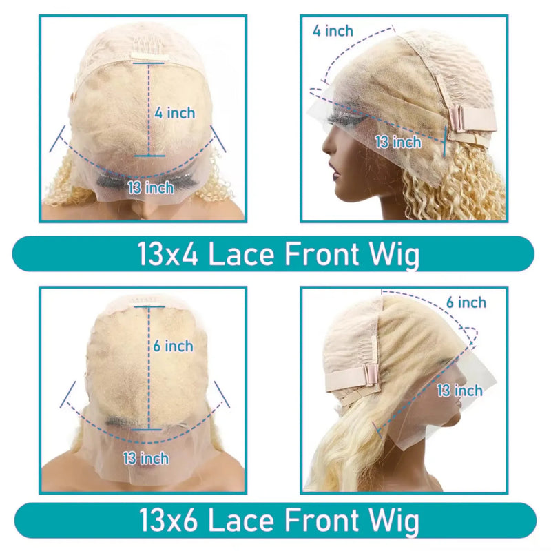 613 Human Hair Wig 13x6 Body Wave Blonde HD Lace Frontal Wig Pre Plucked 13x4 Transparent Lace Front Wigs For Women 200% Density