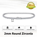 ORSA JEWELS Authentic 925 Sterling Silver Tennis Chain Bracelet Moulding Process Hanmade High-end Hand Chain for Man Woman SB128