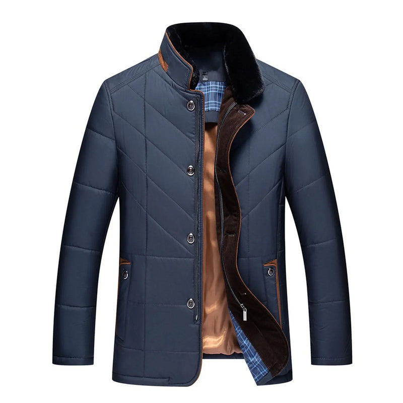 Men'S Down Jacket Casual Thickened Cotton Padded Jacket Fashion Winter Warm Thermal Fleece MenS Jacket
