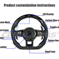 Personalized Carbon Fiber Steering Wheel Fit for Mercedes-Benz W212 W204 205 809 C ClASS C43 C63 Carbon Fiber Car Steering Wheel