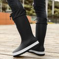 Men's high top rain boots autumn and winter new waterproof anti slip rain shoes outdoors Garden work fashion casual water shoes