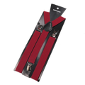 Unisex Elastic Leather Suspenders Braces Men Women Gift Black Blue Red Adjustable Straps for Wedding Suit Skirt Accessories