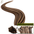 TESS U Tip Fusion Hair Extensions Microlink Keratin Hair Extensions 1g/pc Human Hair Capsules Pre Bonded Natural Hair Extensions