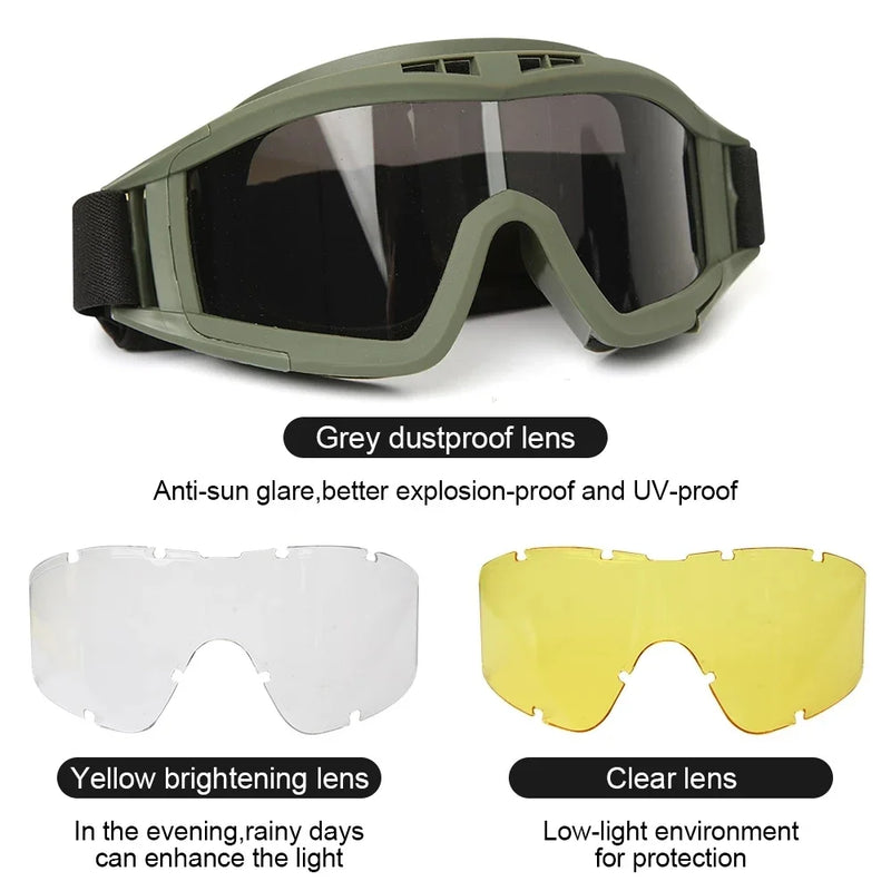 Tactical Goggles Mountaineering Shooting Sunglasses | SAMAG