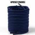 4 Pcs(2 Pairs) Round Shoelaces 4mm for Sneakers Boots, Durable Anti-Slip Sports Laces, 80-160cm Solid Colors Replacement