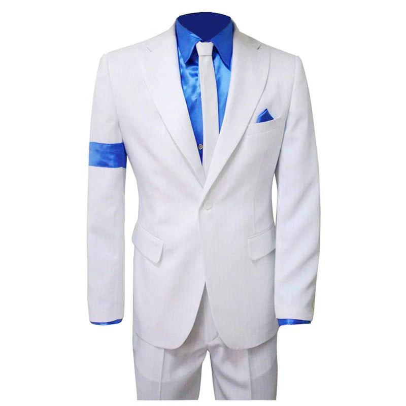 White Stripe Michael Jackson Blazer Outfit Smooth Criminal For Adults Jackson'S Party Show Impersonator C5Q94D
