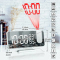 Alarm Clock Radio LED Digital Smart Watch Table Electronic Desktop Clocks USB Wake Up Clock with 180° Time Projector Snooze