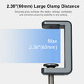 Photography C Clamp, Aluminum Table C-clamp with 1/4" and 3/8" Hole for Photo Studio Video DSLR, Camera Desktop Mount Table Desk