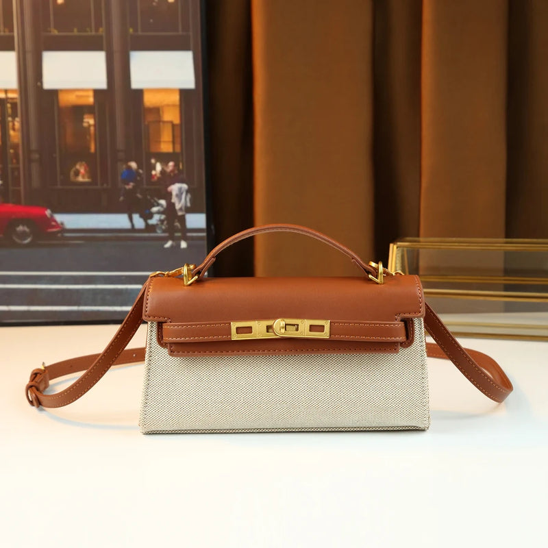 French Crocodile Trendy Solid Color Handbag Women's Classic Versatile Boston Bag