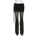 Sylcue Sexy See Through Long Pant Women High Waist - View 6 | SAMAG