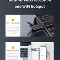 COMFAST 2.4G&5G WiFi Adapter USB3.0 Free Drive Dongle AC1300 Wireless Network Card for Win XP/7/8/10/11 - Visuel 3 | SAMAG