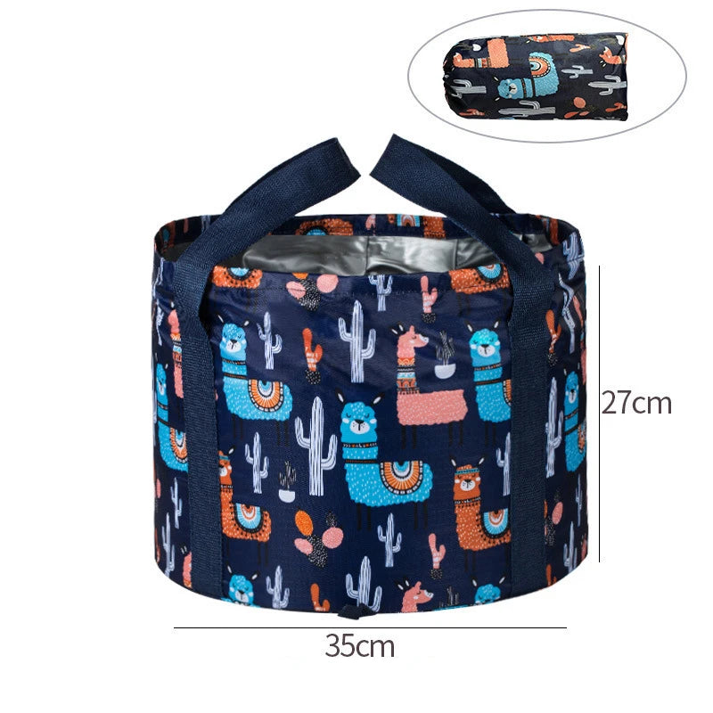 Travel Foldable Foot Tub Outdoor Portable Bath Bag Wash Basin Water Bucket Large Capacity Bath Feet Spa Massage Washing Tub