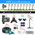 30-5m LCD Quick Connect Atomizing Sprinkler Timer Irrigation Kit Custom Automatic Watering System Flexible Adjustment Nozzle