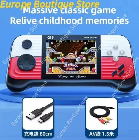 G9 3.5inch High-Defination Retro Handheld Game Console Supports TV built in 666 video Games 2025