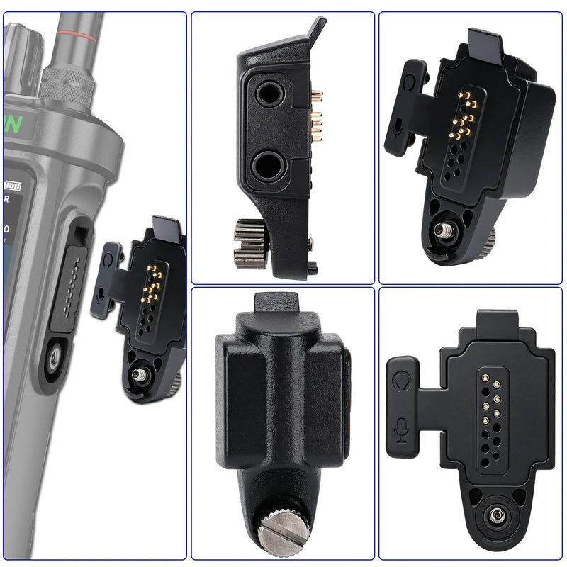 BAJETON BJ 9000 Audio Adapter to 2 Pin Connector Walkie Talkies Earpiece Speaker Mic for Radtel RT 950Pro BJ-9000 RTD TP 900PRO
