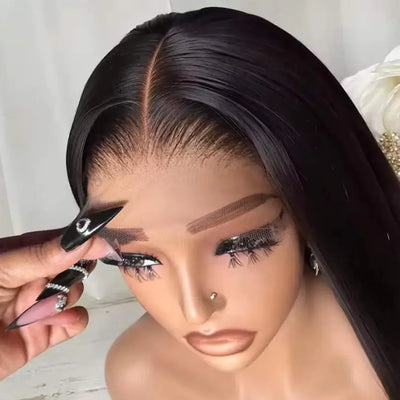 Straight Human Hair Lace Wigs 250% Density 13x4 13x6 5x5 HD Transparent Lace Glueless Wigs Pre Plucked Hairline