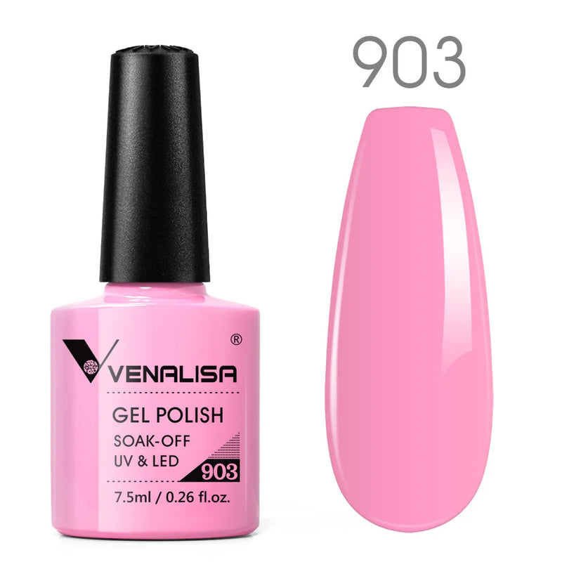 VENALISA Non Cleansing Topcoat Nail Art 7.5ml Soak off Base Coat Foundation No Wipe Top Coat Nail Gel Funny Bunny Gel Varnish
