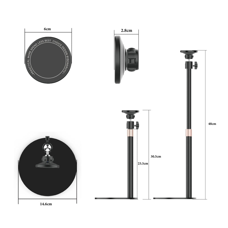 Magnetic Adjustable Tablet Stand, Desktop Foldable Portable Bracket Support for 4-15.6 Inch iPad Tablets