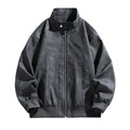 Oversize 6XL 7XL 8XL Men Jacket PU Leather 2025 Spring Windbreaker Trench  Plus Size Waterproof Stand Collar Brand Loose Coats