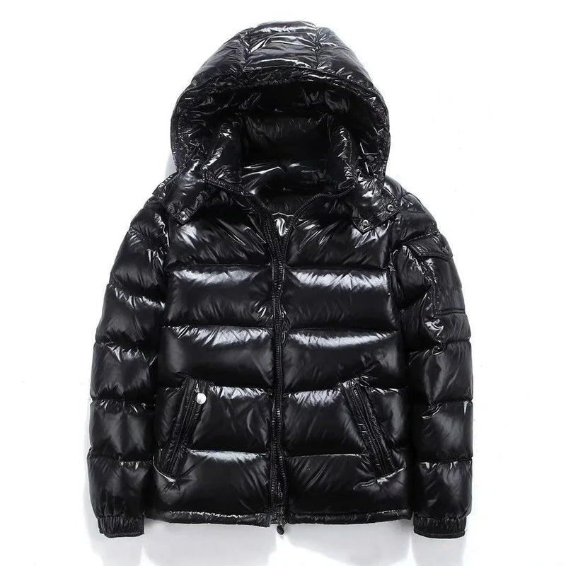 High Quality New Hooded Down Men Trend Solid Color Short Winter Hooded Jackets Coat Windproof Thickened Warm Long Sleeve Parkas