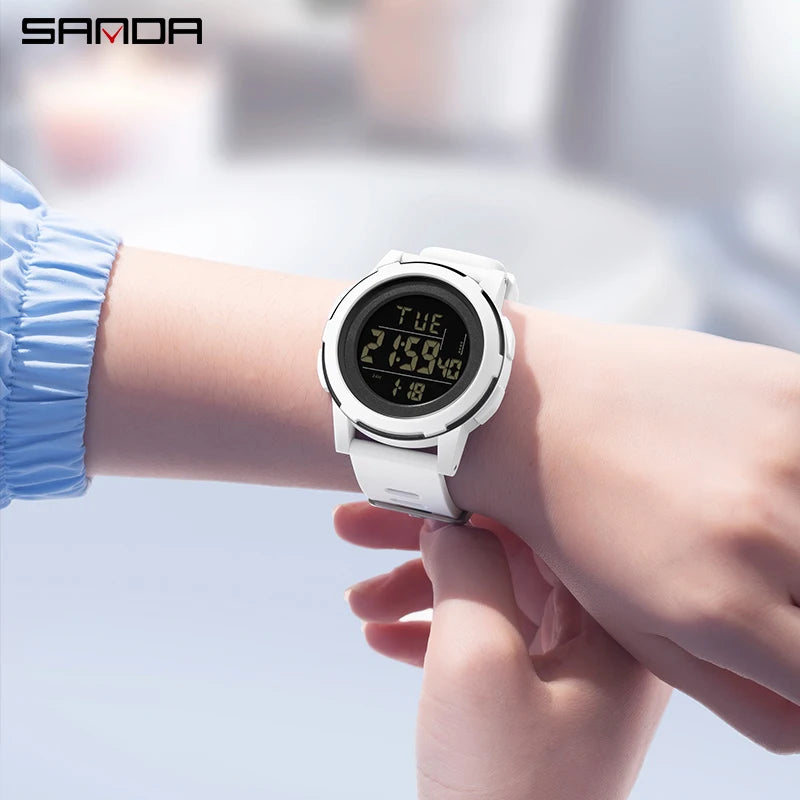 SANDA New Men Sport Wristwatch Luxury Luminous LED Analog Digital Display Stopwatch Waterproof Male - Visuel 6 | SAMAG