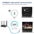 100/1000Mbps Ethernet Adapter USB 3.0 Type C RJ45 Wired Network Card For PC Laptop Desktop Gigabit Lan - Visuel 2 | SAMAG