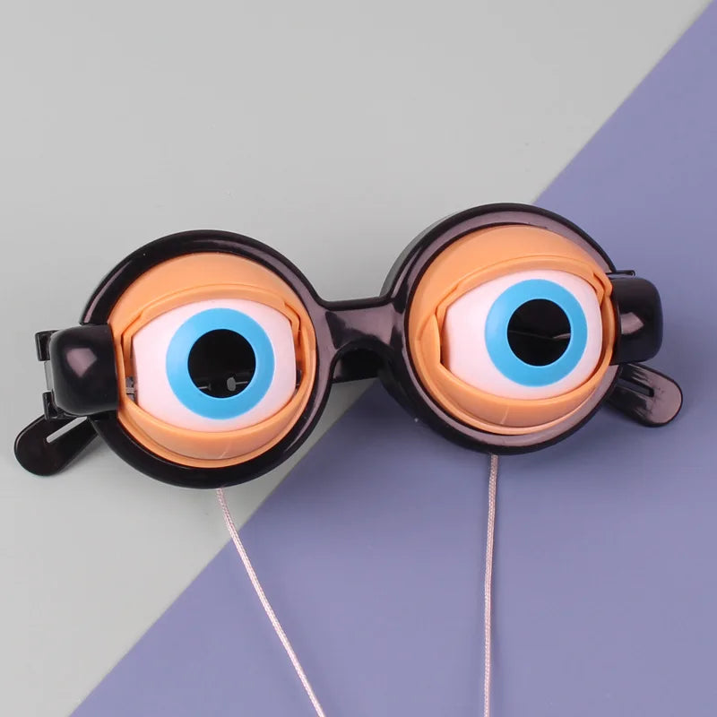 Funny Prank Glasses For Adult Kids Crazy Blink Eyewear Big Frog Eye Plastic Toy Accessories Halloween Props Christmas Gifts