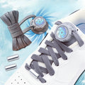 No Tie Flat Shoelaces, Automatic Swivel Buckle Lazy Laces, Adjustable Elastic Shoelaces for Adults Kids Sneakers Casual Shoes