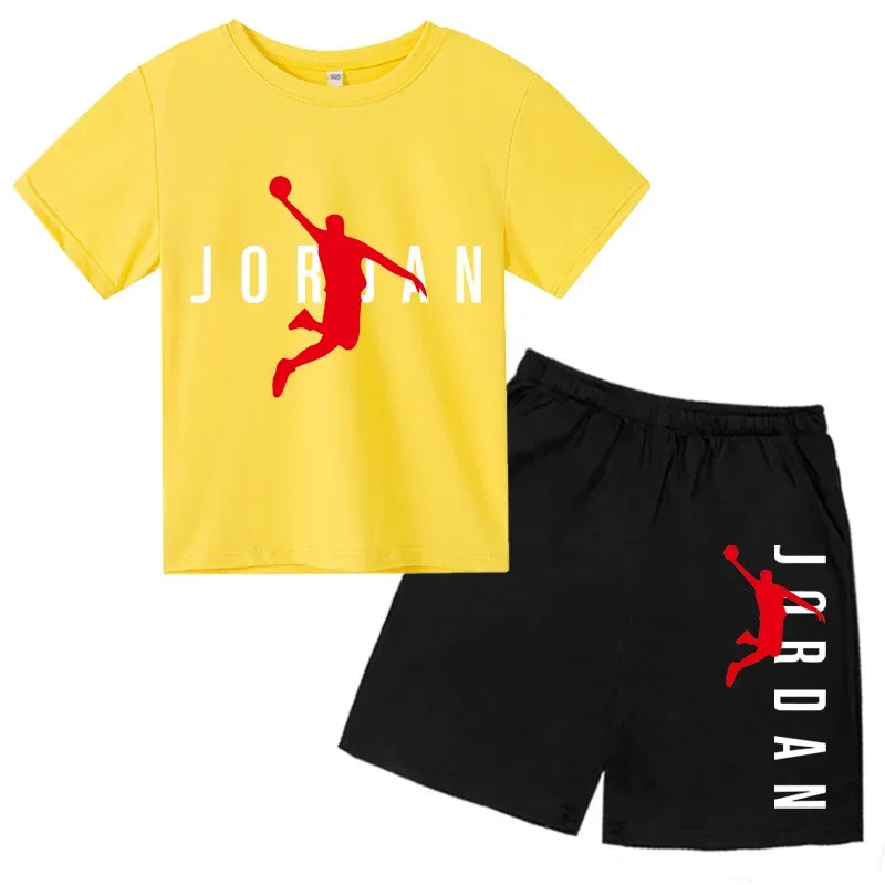 Kids 2 - Piece Letter Print Sports Outfit - Short Sleeve - View 6 | SAMAG