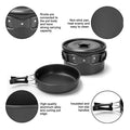 Outdoor 2-3 Person Kettle Set Camping Cookware Outdoor Camping Cookware Portable Combination Cookware Set Camping Tableware