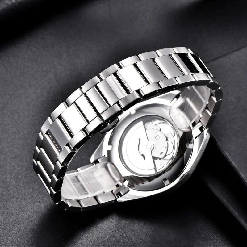 CUSTOM Logo Diy 41mm NH35 Mechanical Automatic Men's Sapphire Crystal Watch Luminous Markings Stainless Steel Waterproof Watches