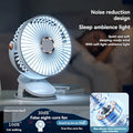 New 3 in 1 Portable Mini Clip Fan Rechargeable Air Circulator Wireless Electric Fan With Led Light Clip-on Home handheld Fan