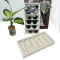 Glasses Box - Multi-Patterned Fabric Eyewear Jewelry Storage Box - Sunglasses Display Stand