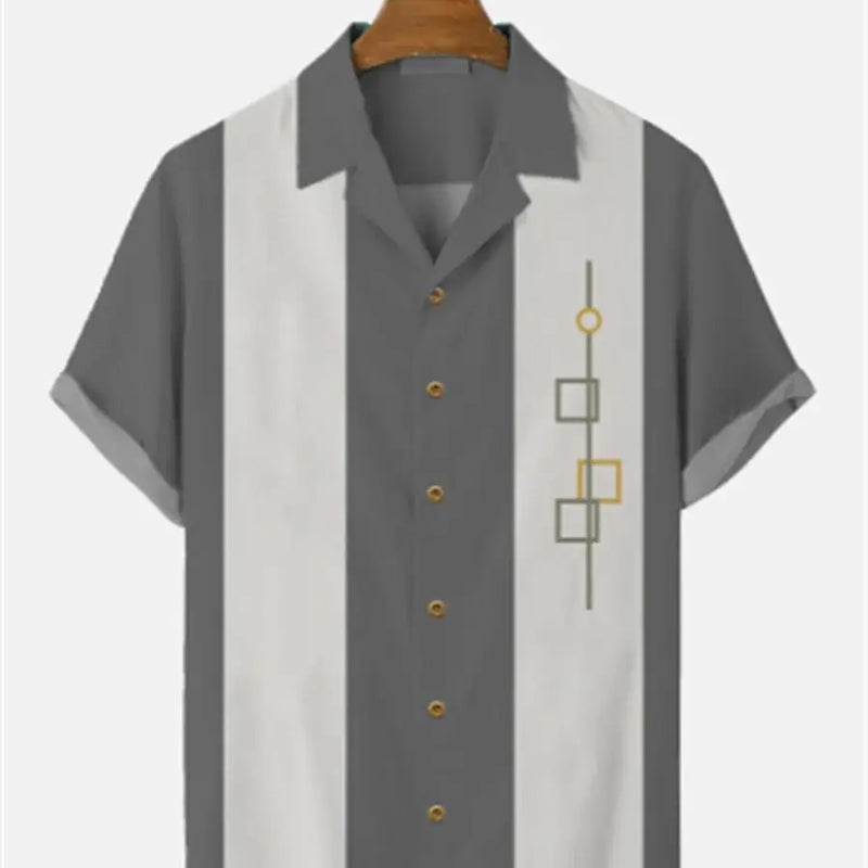 Stripes Simple Casual Dress Shirts European Size Men's | SAMAG