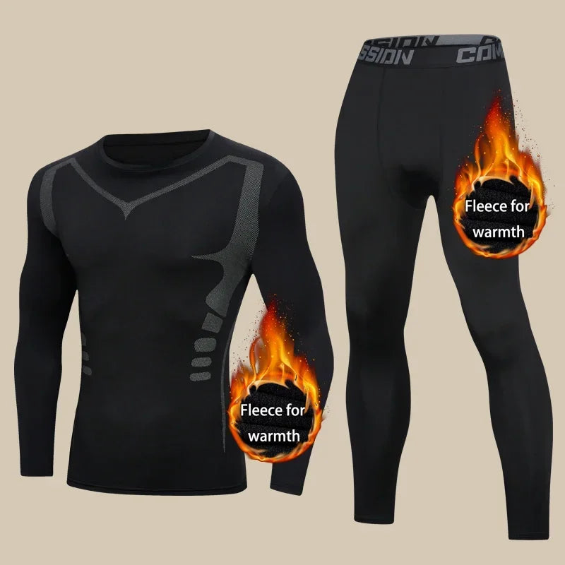 Best-Selling Men's Underwear Thermal Set, Double Warmth for Autumn and Winter, Comfortable for Sports Wear