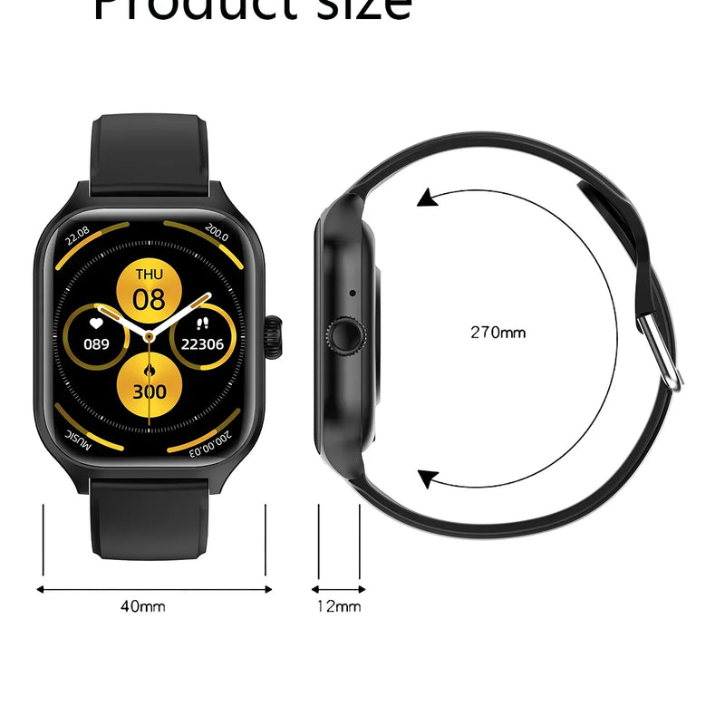 2025 Smart Watch Android IOS Phone 2.01 Inch Color Screen Bluetooth Answer Call Fitness Watches Tracker Smartwatch Women Men