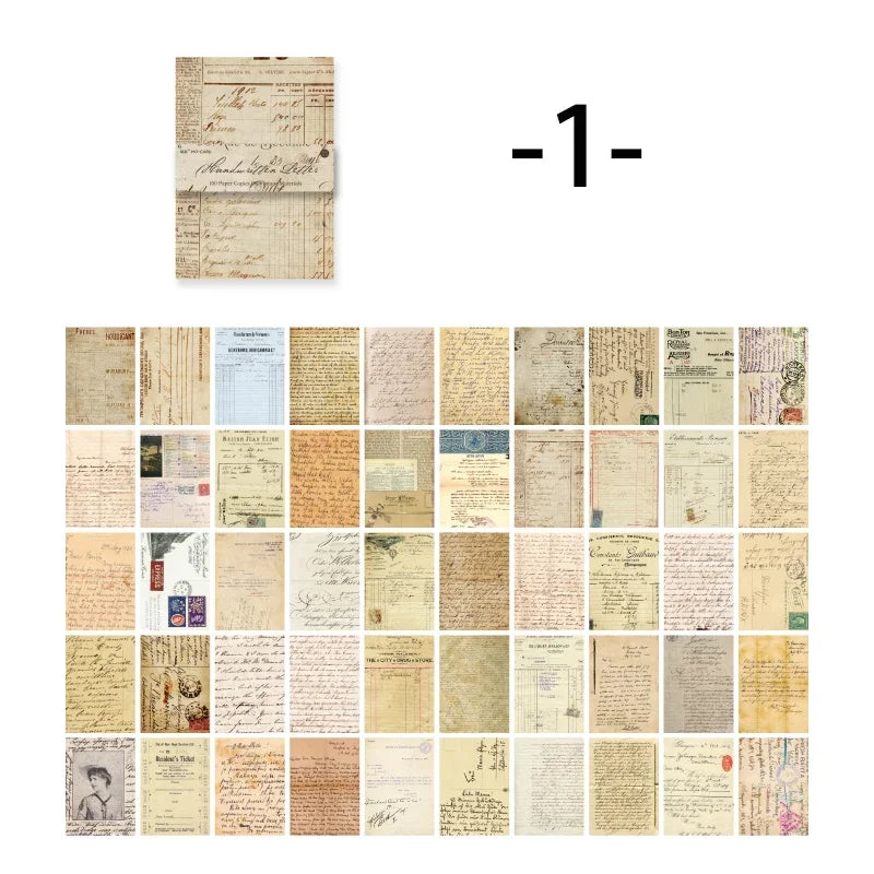 Mr. Paper 100pcs/book Vintage Character Message Card Beautiful Flowers European Style Hand Account Material Memo Pad