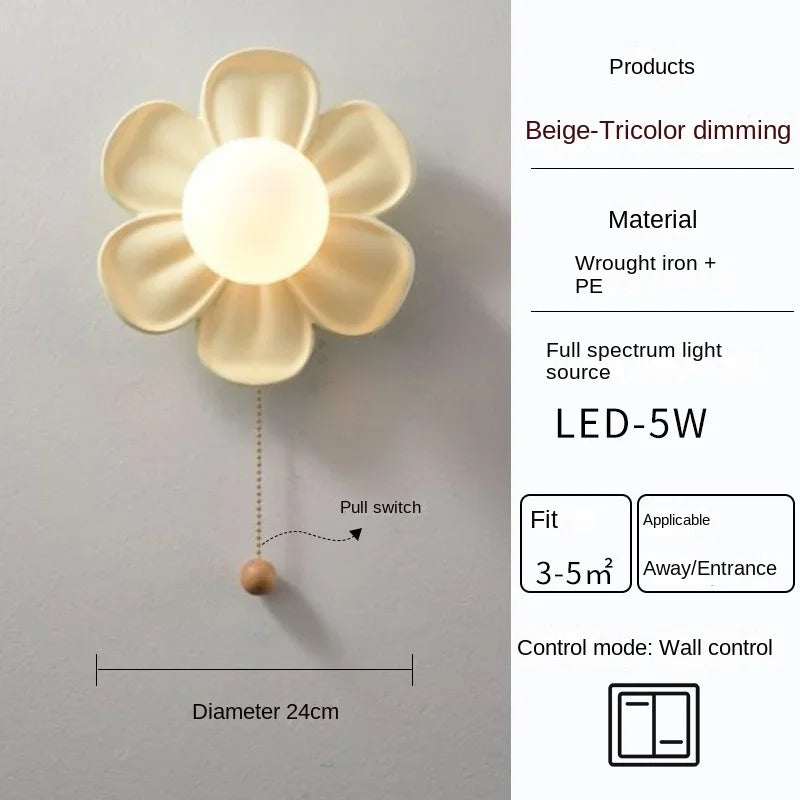 Modern Green Petals Wall Lamps Hallway AisleBalcony Porch Stair Ceiling Light wall Sconce Bedroom Study Decor Wall Lamps