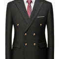 Fashion New Men's Leisure Boutique Business Banquet Solid Color Wedding Double Breasted Slim Fit Suit Blazers Jacket Pants