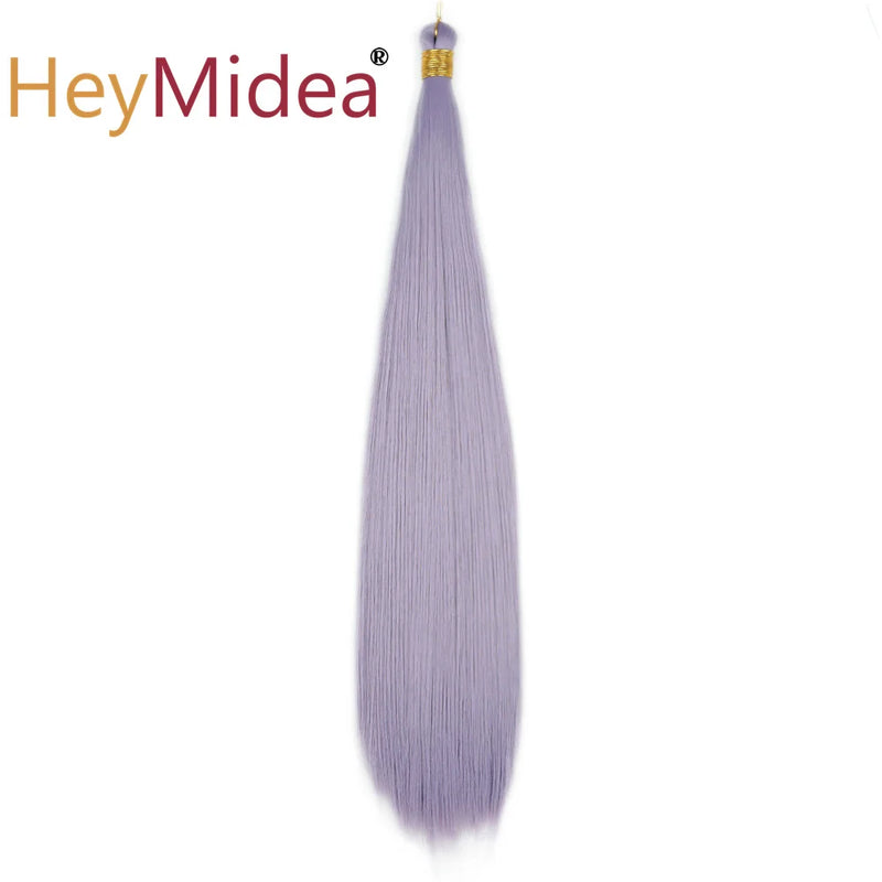 22-28Inch Straight Pony Hair Bundles Crochet Braids Hair Silky Colorful Synthetic Braiding Hair Ombre Synthetic Hair For Women