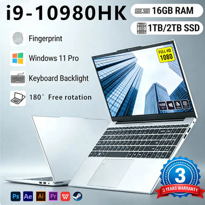Intel Core I9-10980HK Laptop 15.6 inch Win11 Pro 16GB RAM | SAMAG