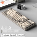 EWEADN V1 Stylish 3-Mode Wireless Combo Backlit Quiet Keyboard Mouse Ergonomic Desktop Kit